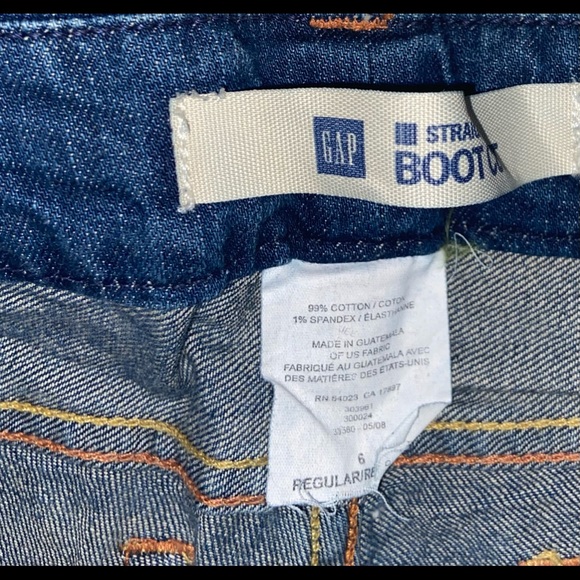 Gap Dark Wash Straight Leg Boot Cut Jeans - Picture 12 of 12